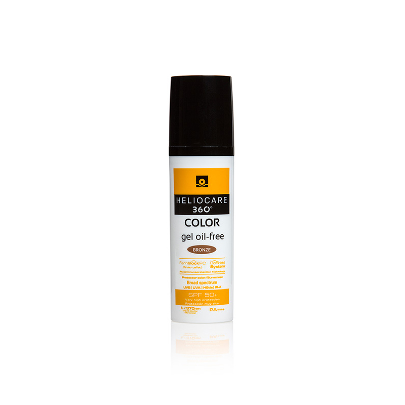 Heliocare 360 Color Gel Oil-Free SPF 50+ Bronze 50ml - Perfect Sunscreen for Dry, Oily & Sensitive Skin